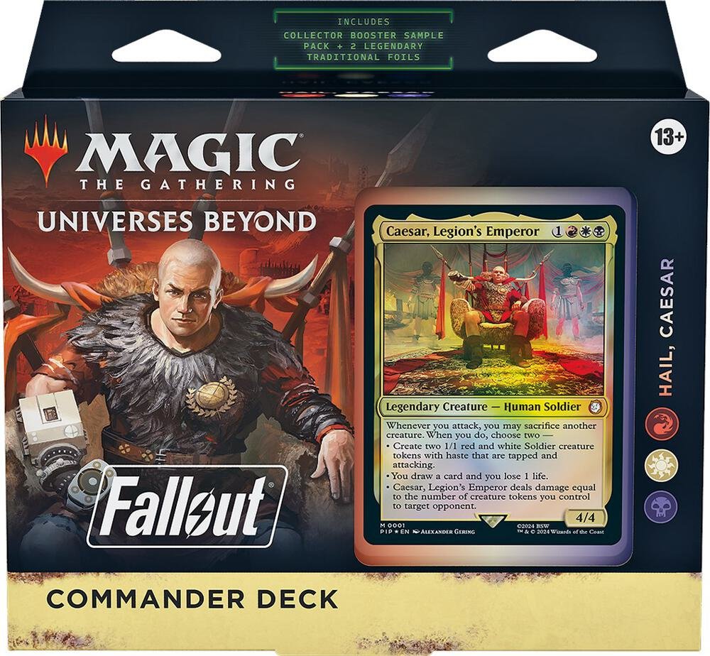 Magic: The Gathering Universes Beyond Fallout – Hail, Caesar Commander Deck | MTG Commander Deck Box