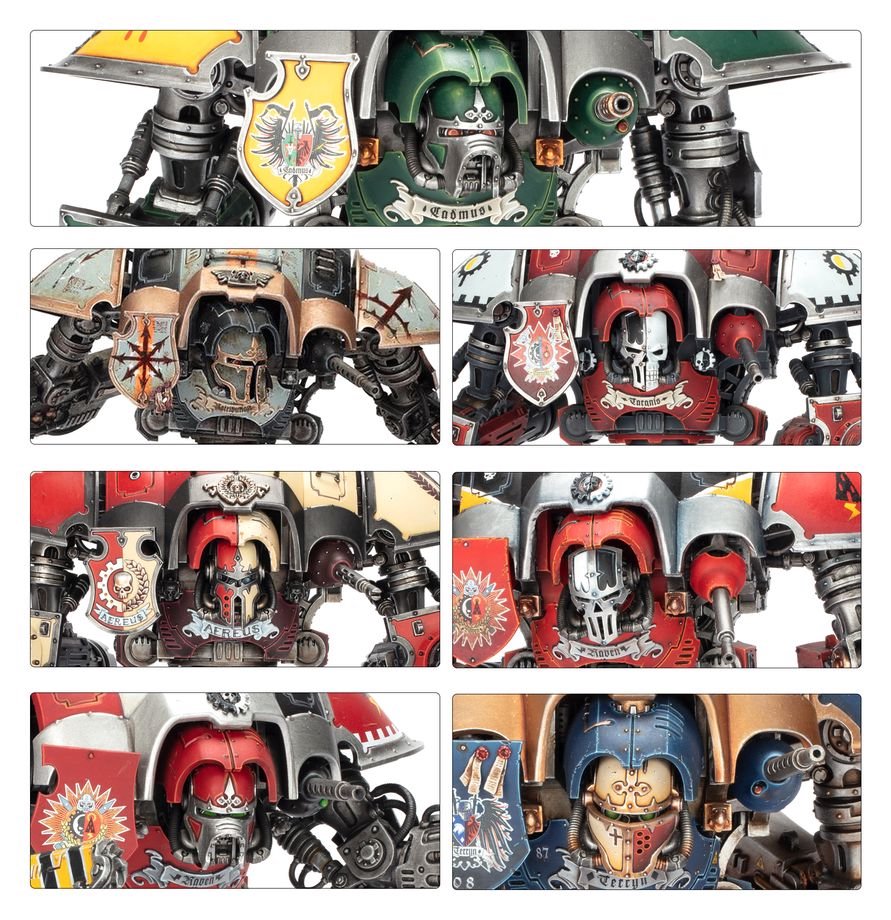 Warhammer 40K Imperial Knights Knight Questoris Model Kit – Multipart Plastic War Machine Figure with 6 Build Configurations for Warhammer 40,000