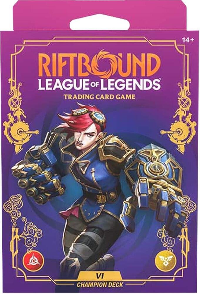 Riftbound: League of Legends TCG Unleashed Champion Deck – Vi, Ready-to-Play 56-Card Preconstructed Deck with Booster Pack, Playmat, Deck Box &