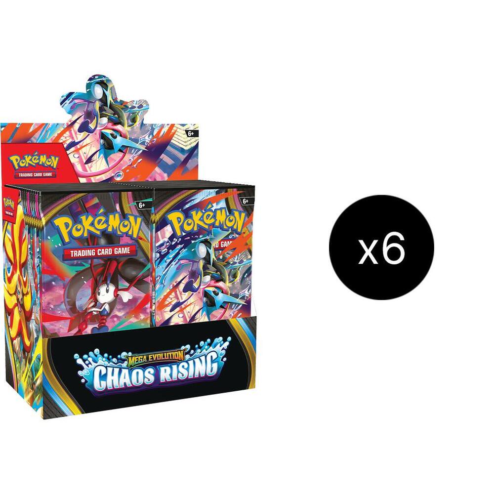 Pokémon TCG Chaos Rising Booster Box Case ME04 – Chaos Rising Expansion Set, Trading Card Game Sealed Case of Booster Boxes
