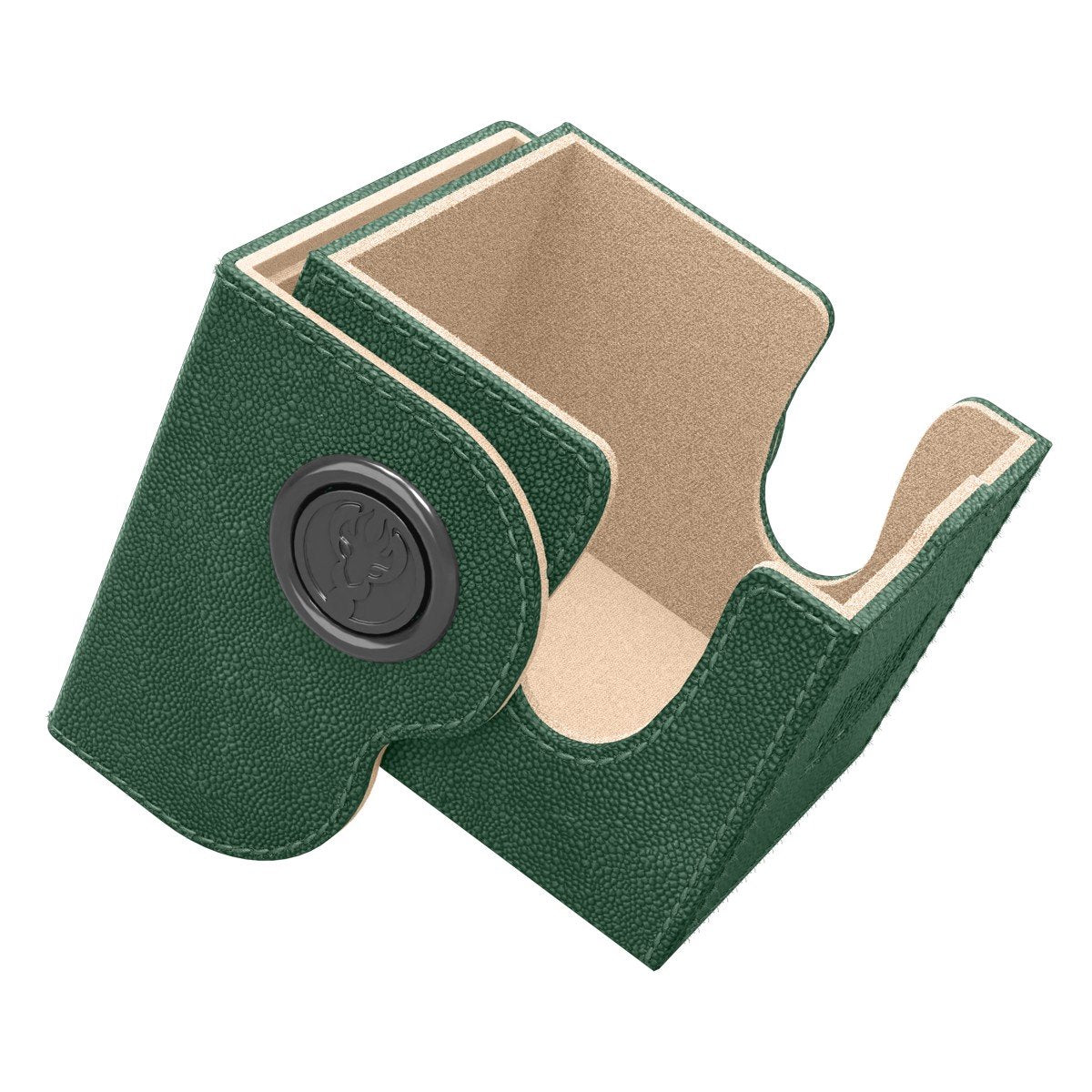 Dragon Shield Dragon Lock System Deck Box 100+ Green & Sand – Secure Magnetic Card Storage Case with Display Window, Holds 130 Single Sleeved Cards