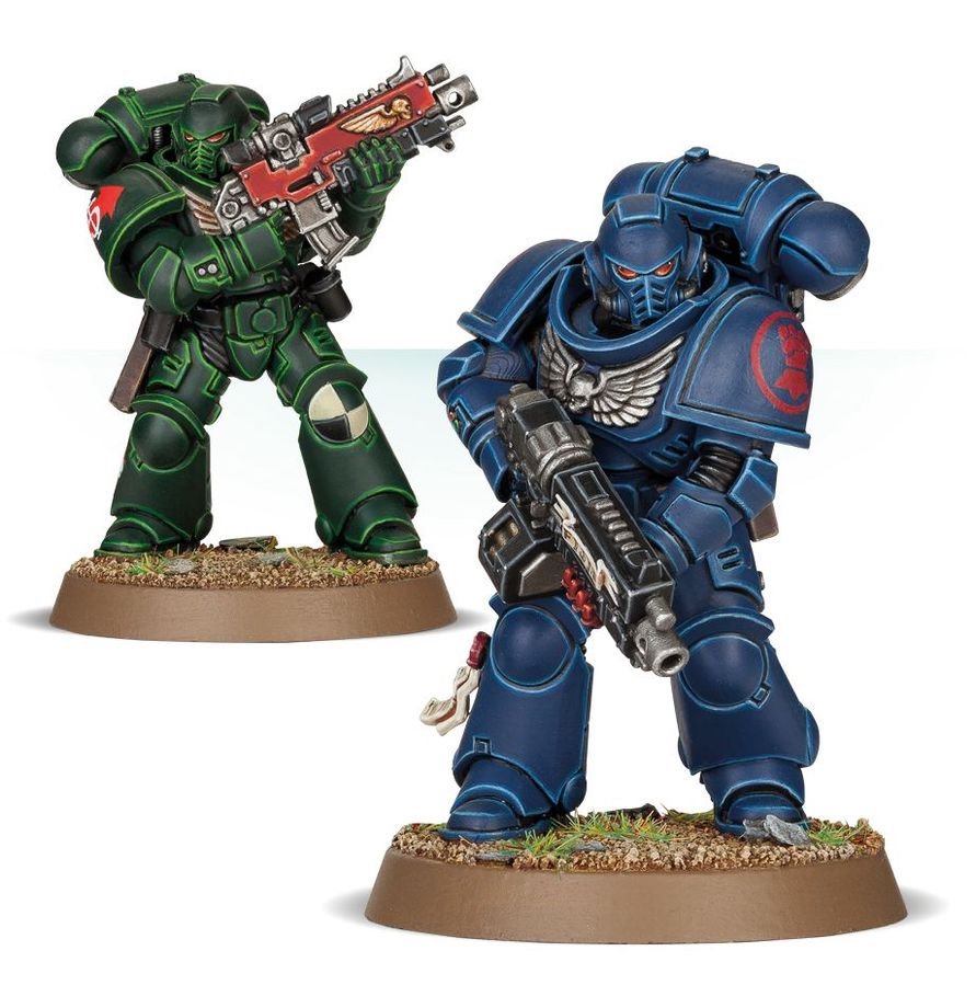 Warhammer 40K Space Marines Primaris Intercessors Squad Miniatures Set – 10 Multi-Part Plastic Figures with Bolt Rifle Options, Mk X Tacticus Armour &