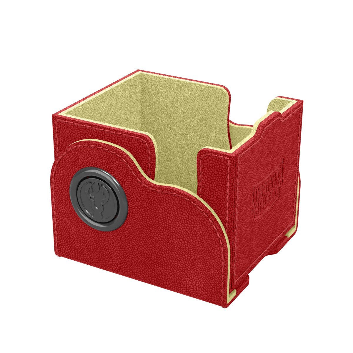 Dragon Shield Dragon Lock System Deck Box 100+ Red & Lemon Magnetic Card Deck Case for TCG & Trading Cards, Acrylic Display Window, Holds 130