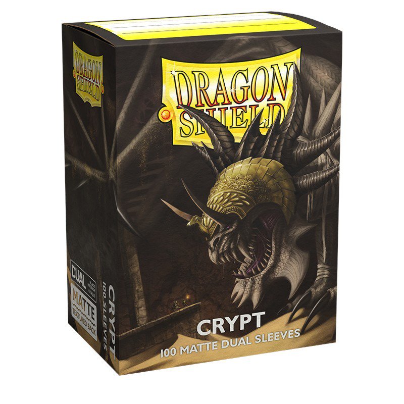 Dragon Shield Dual Matte Sleeves Crypt 100CT Standard Size Card Sleeves, Textured Matte Back, Black Interior, Fully Opaque, 100 Protective Sleeves for