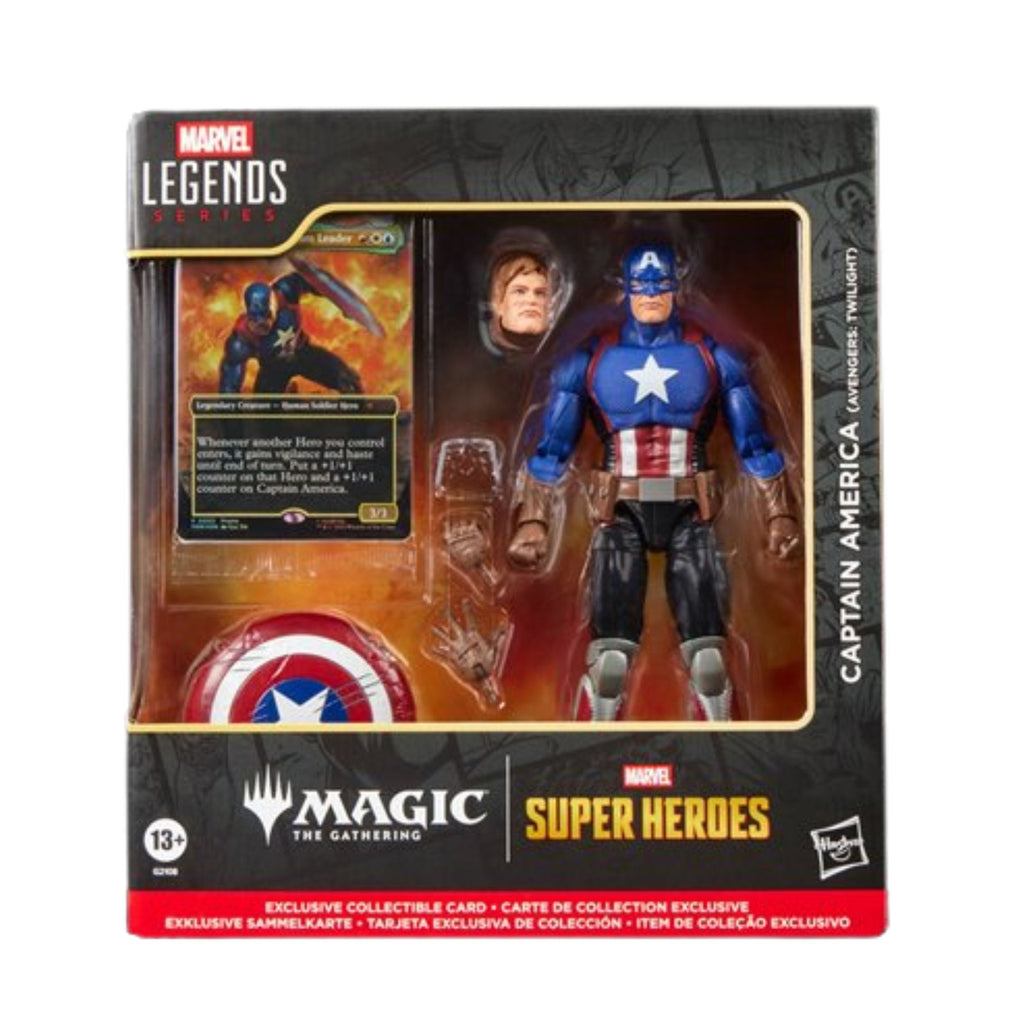 Marvel Legends Series Captain America Avengers: Twilight 6-Inch Action Figure with Shield, Accessories and Exclusive Foil Magic: The Gathering Card