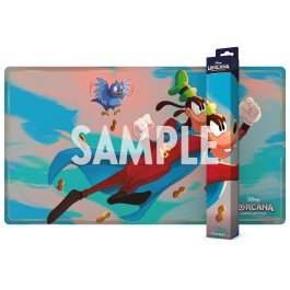 Lorcana TCG Wilds Unknown Playmat – Goofy, 23 x 13.5-inch Card Game Mat for Protection, Smooth Gameplay & Stunning Dragon Fire & Ariel – Sonic Warrior