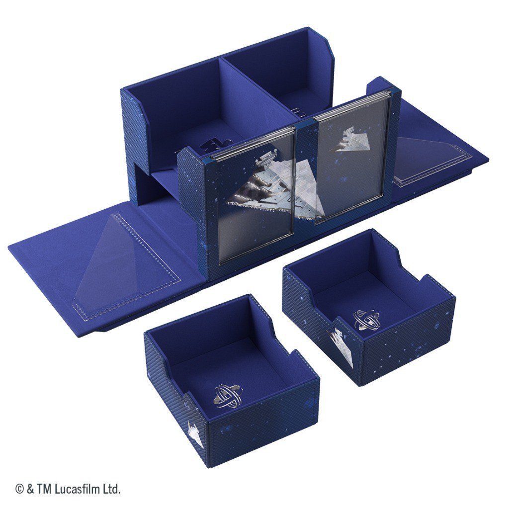Star Wars Unlimited Double Deck Pod Star Destroyers – Official Premium Deck Box for 2 Double-Sleeved 60-Card Decks, UV-Protected Leader Card Cases