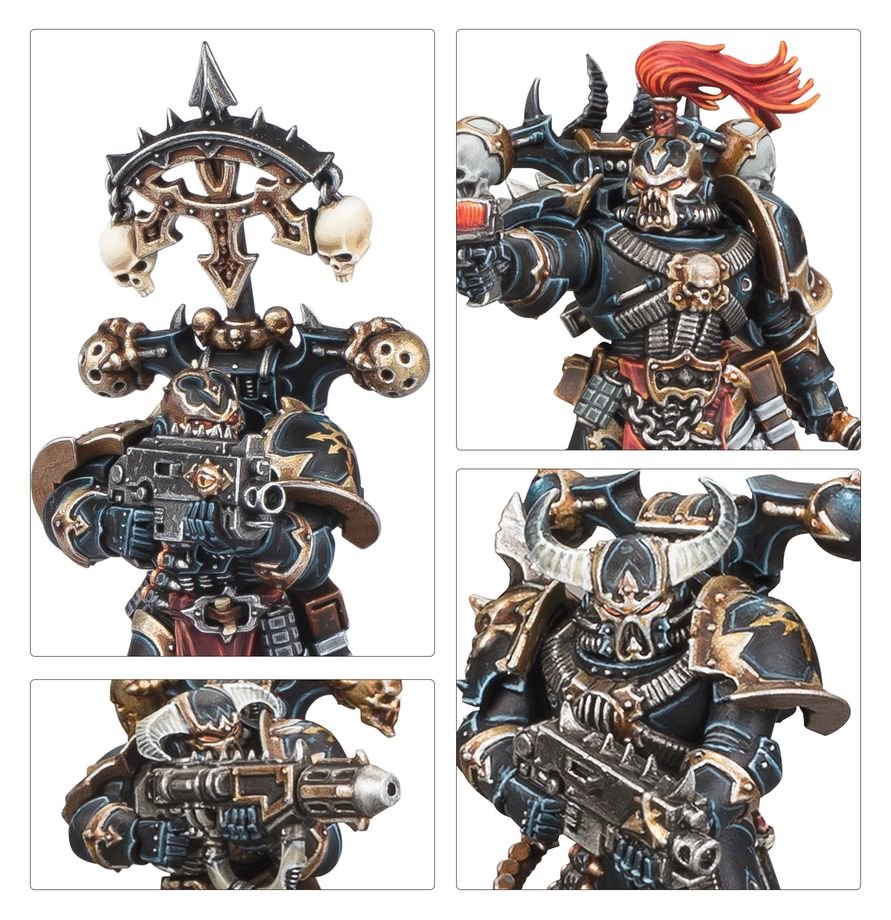 Warhammer 40K Combat Patrol Chaos Space Marines Army Box Set – 26 Multipart Miniatures Including Master of Possession, Possessed, Chaos Marines &