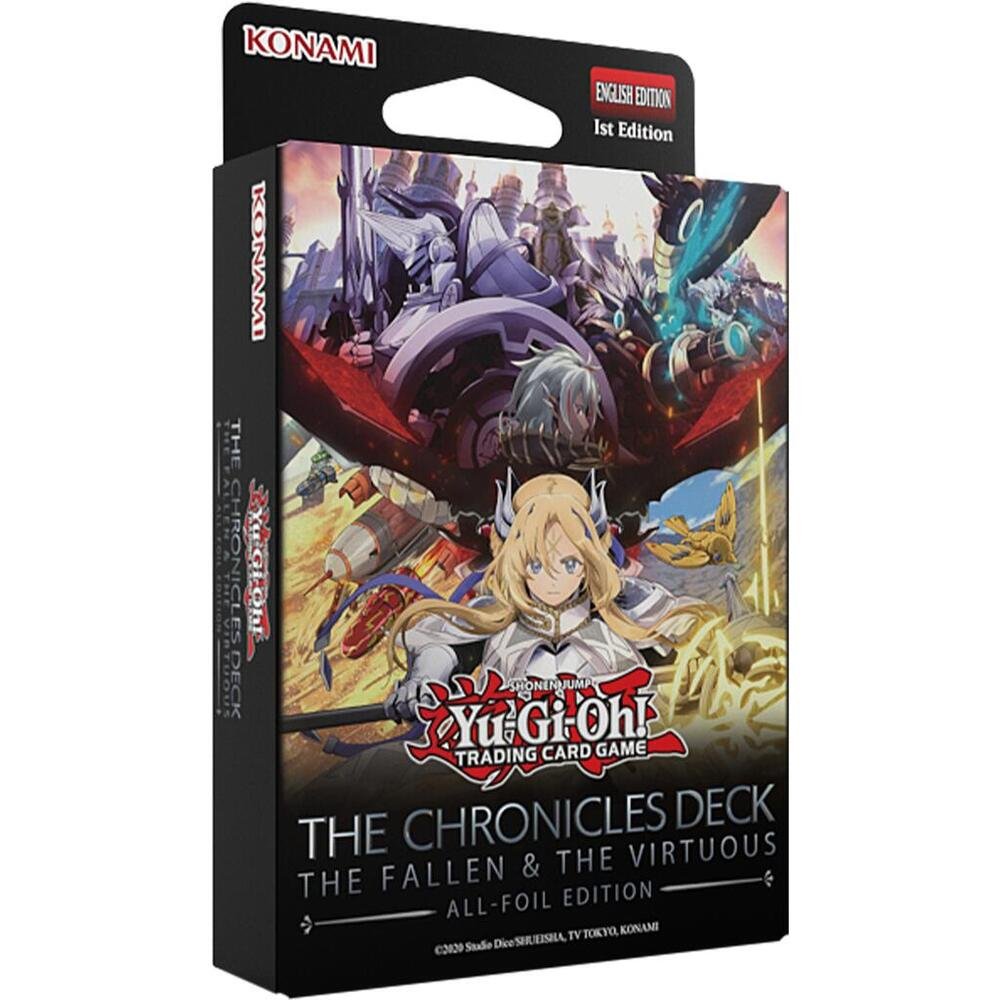 Yu-Gi-Oh TCG The Chronicles Deck: The Fallen & The Virtuous All-Foil Edition – Collectible Card Game Deck, Anime Cards, Trading Cards, Card Display