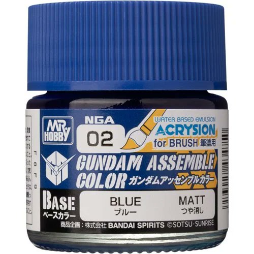 Gundam Assemble Color NGA02 Blue Paint by Mr. Hobby - Acrylic for Gundam Model Kits, HG, PG & Bandai Gundams - Smooth, Vibrant, Fade-Resistant Finish