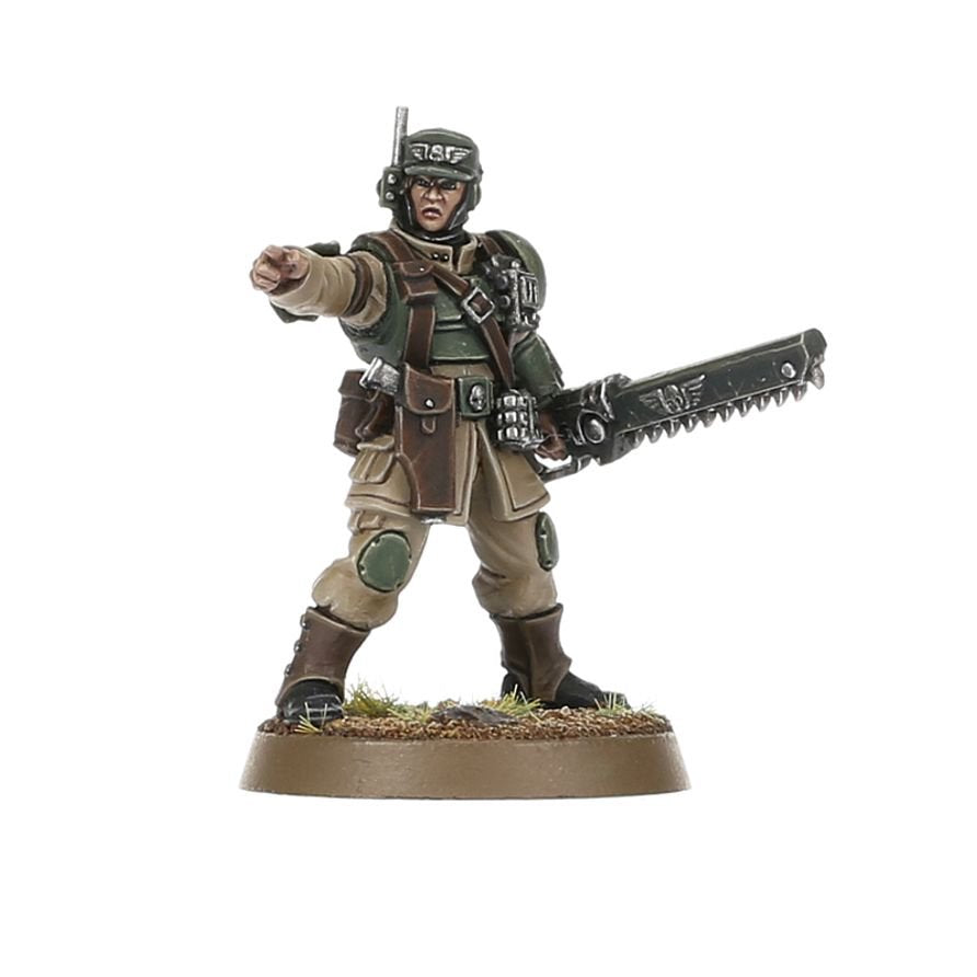 Warhammer 40,000 Astra Militarum Cadian Shock Troops – 10 Plastic Miniatures with Custom Weapons, 20+ Heads, Transfer Sheet & Bases for Astra
