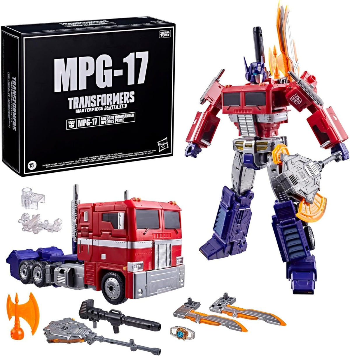 Transformers Takara Tomy MPG-17 Optimus Prime Masterpiece Generation Action Figure, 9.6 Inch Collectible Robot Figure, Highly Articulated Premium