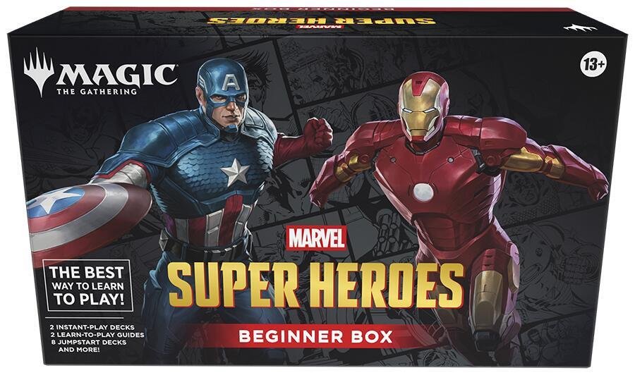 MTG Marvel Super Heroes Beginner Box – Magic: The Gathering Starter Set with Captain America vs Iron Man, Tutorial Decks, Playmats & Learn-to-Play
