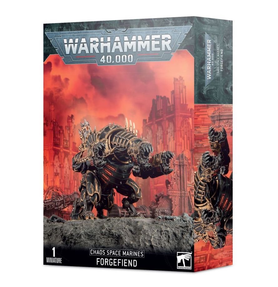 Warhammer 40K Chaos Space Marines Forgefiend Miniature Kit – Buildable Daemon Engine for Chaos Space Marines, World Eaters & Thousand Sons – Plastic