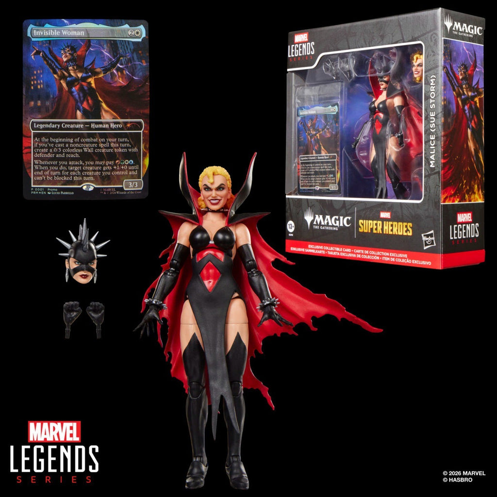 Magic: The Gathering Marvel Super Heroes Malice Sue Storm 6-Inch Action Figure with Exclusive Foil Trading Card, Marvel Legends Collectible Figure
