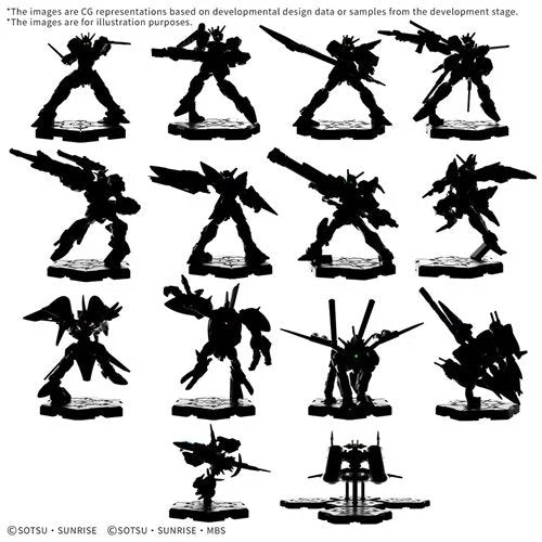 Bandai Gundam Assemble 02 Deluxe Set Model Kit - Mini Gundam Figures, Gunpla Gundam Model Kit Action Figure Collection, Anime Model Kit Miniatures