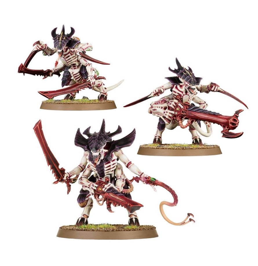 Warhammer 40,000 Tyranids Warriors Miniatures Kit – Build 3 Tyranid Warriors or Tyranid Prime – Customizable Bio-Weapons & Poses – Plastic Tabletop