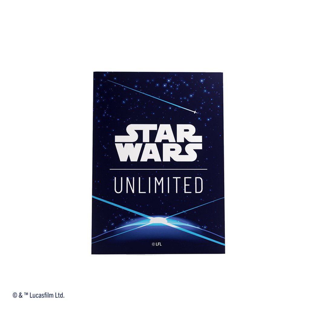 Star Wars: Unlimited Art Sleeves Cardback Blue, 60 Matte Card Sleeves with 1 Clear Leader Sleeve, Standard Size Trading Card Sleeves for TCG & LCG