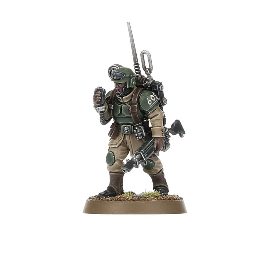 Warhammer 40,000 Astra Militarum Cadian Shock Troops – 10 Plastic Miniatures with Custom Weapons, 20+ Heads, Transfer Sheet & Bases for Astra