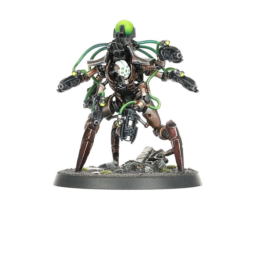 Warhammer 40,000 Necrons Hexmark Destroyer – Necron Elites Miniature with Six Enmitic Disintegrator Pistols, Citadel 50mm Base, Tabletop Wargaming