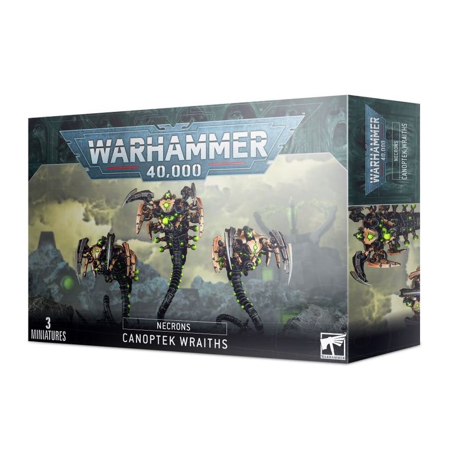 Warhammer 40,000 Necrons Canoptek Wraiths Miniatures Set – Build 3 Deadly Phase-Shifting Units – Fast Close Combat Hunters with 50mm Bases – Warhammer