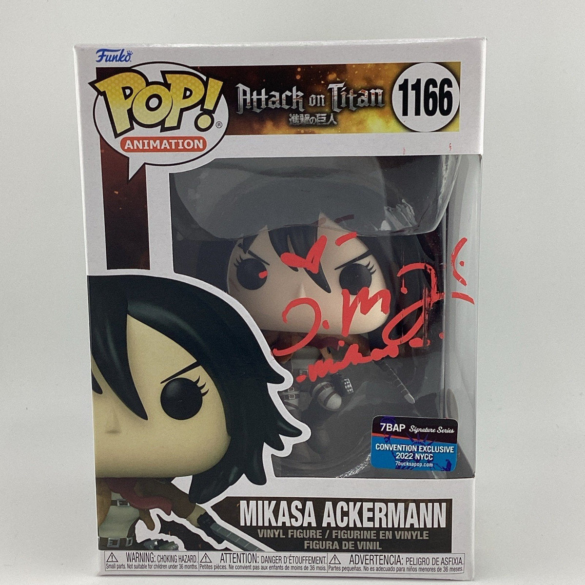 Funko Pop! Vinyl: Attack on Titan - Mikasa Ackerman Signed Trina N. #1166
