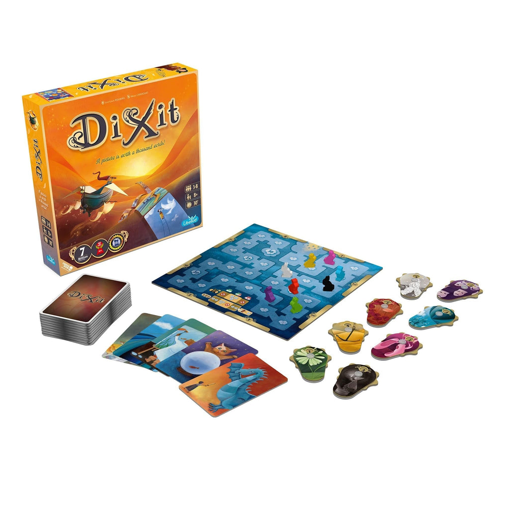 Dixit Board Game - The Award-Winning Game of Imagination and Creativity! Fun Family Storytelling Game for Kids & Adults, Ages 8+, 3-6 Players, 30