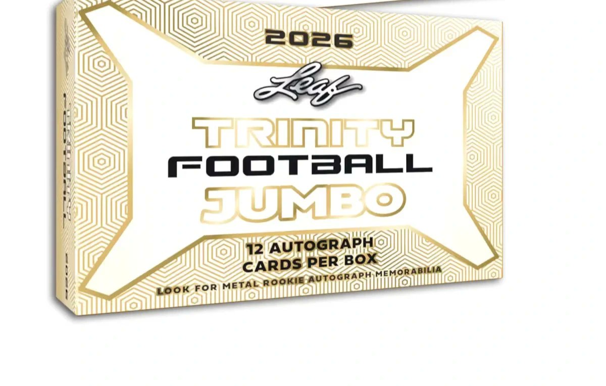2026 Leaf Trinity Football NFL Factory Sealed 8 Box Hobby Jumbo Case