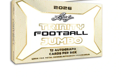 2026 Leaf Trinity Football NFL Factory Sealed 8 Box Hobby Jumbo Case