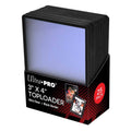 Ultra PRO 3" x 4" Black Border Toploader for Standard Size Trading Cards, Rigid Protective Card Holders, Premium Display & Storage, 25 Count