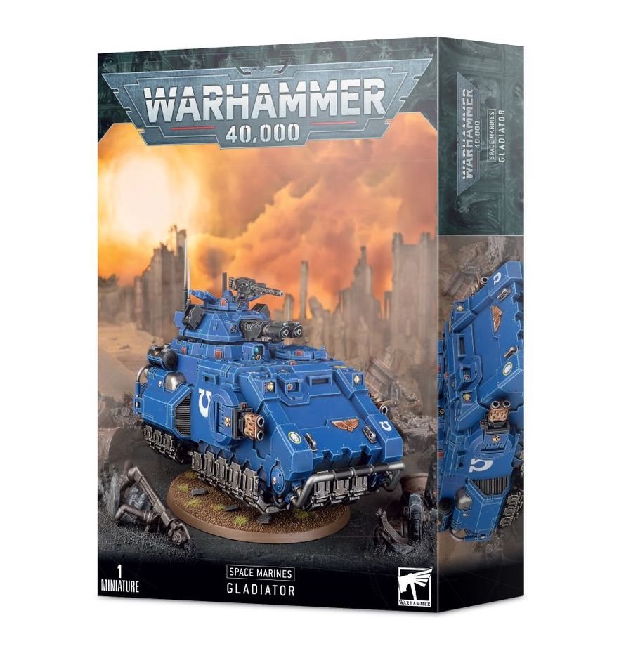 Warhammer 40,000 Space Marines Gladiator Lancer Heavy Support Tank Model Kit, Builds Gladiator Valiant Reaper or Impulsor, Citadel Miniature for