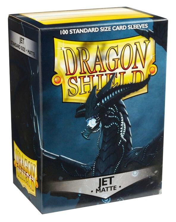 Dragon Shield Card Sleeves Jet Matte 100ct – Standard Size Matte TCG Sleeves for MTG, Pokémon, and Trading Cards, Durable Protection, Smooth Shuffle