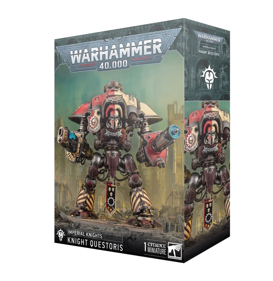 Warhammer 40K Imperial Knights Knight Questoris Model Kit – Multipart Plastic War Machine Figure with 6 Build Configurations for Warhammer 40,000