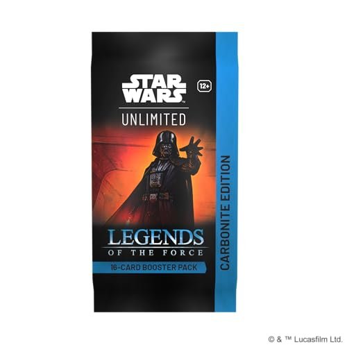Star Wars: Unlimited TCG Legends of The Force Carbonite Edition Booster Display - 12 Premium Booster Packs with Exclusive Variants, Ages 12+, 2+