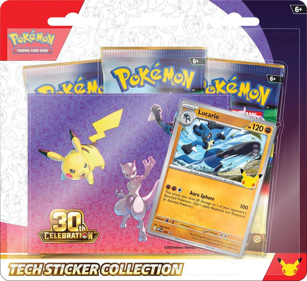 Pokémon TCG: 30th Celebration Tech Sticker Collection (Lucario) - (Preorder)