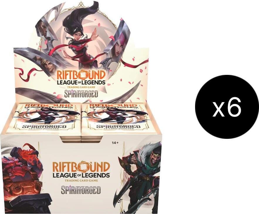 Riftbound LOL TCG SpiritForged Booster Box Case Collectible Card Game (6 Boxes)
