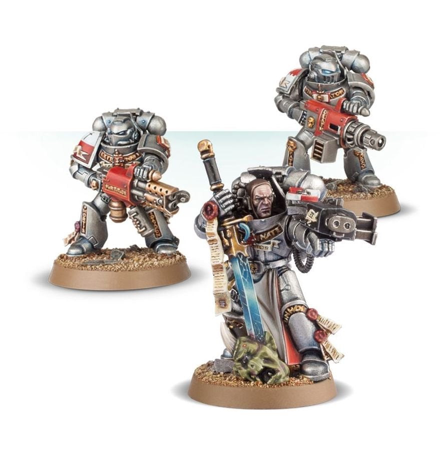 Warhammer 40K Combat Patrol Grey Knights Army Set – 17 Miniatures Including Castellan Crowe, Strike Squad, Brotherhood Terminators & Venerable