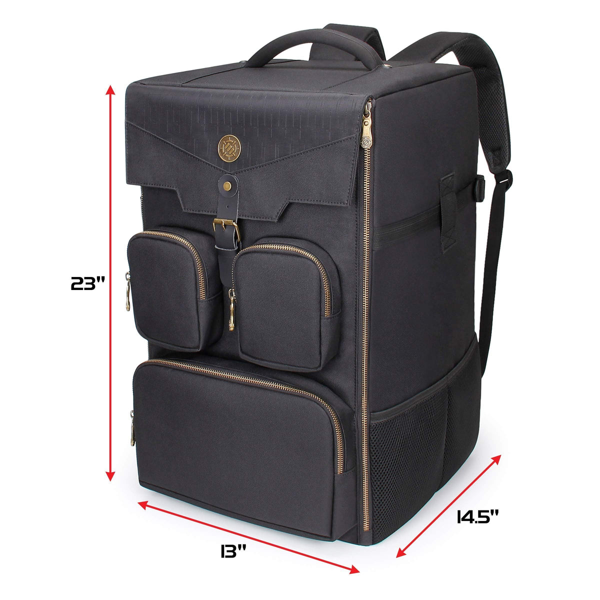ENHANCE Board Game Backpack - Reinforced Rigid Board Game Storage with Padded Shoulder Straps, Carrying Handle, and Accessories Pockets for Dice