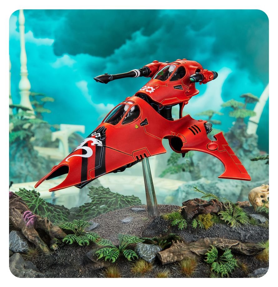 Warhammer 40,000 Aeldari Vyper / Starfang Plastic Model Kit – Customizable Fast Attack Skimmer Vehicle with Weapon Options, Transfer Sheet & Citadel