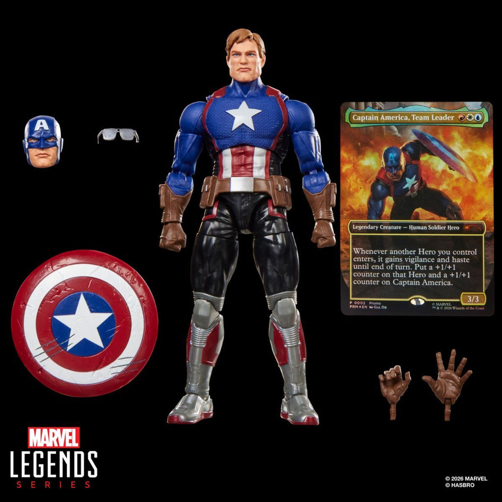 Marvel Legends Series Captain America Avengers: Twilight 6-Inch Action Figure with Shield, Accessories and Exclusive Foil Magic: The Gathering Card