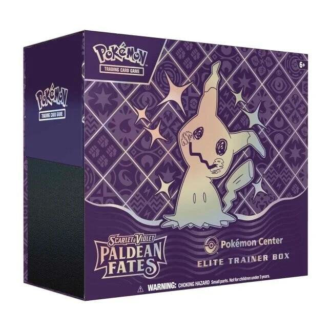 Pokemon TCG Scarlet and Violet Paldean Fates Pokemon Center Elite Trainer Box ETB Cards
