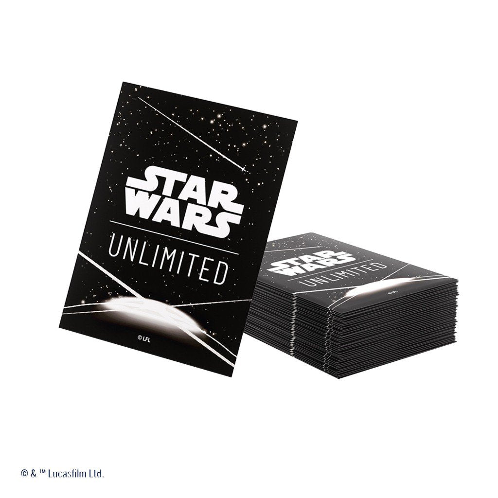 Star Wars Unlimited Art Card Sleeves, Card Back White, 60 Standard Size Sleeves with 1 Clear Leader Sleeve, Durable Printed Card Protectors for TCG