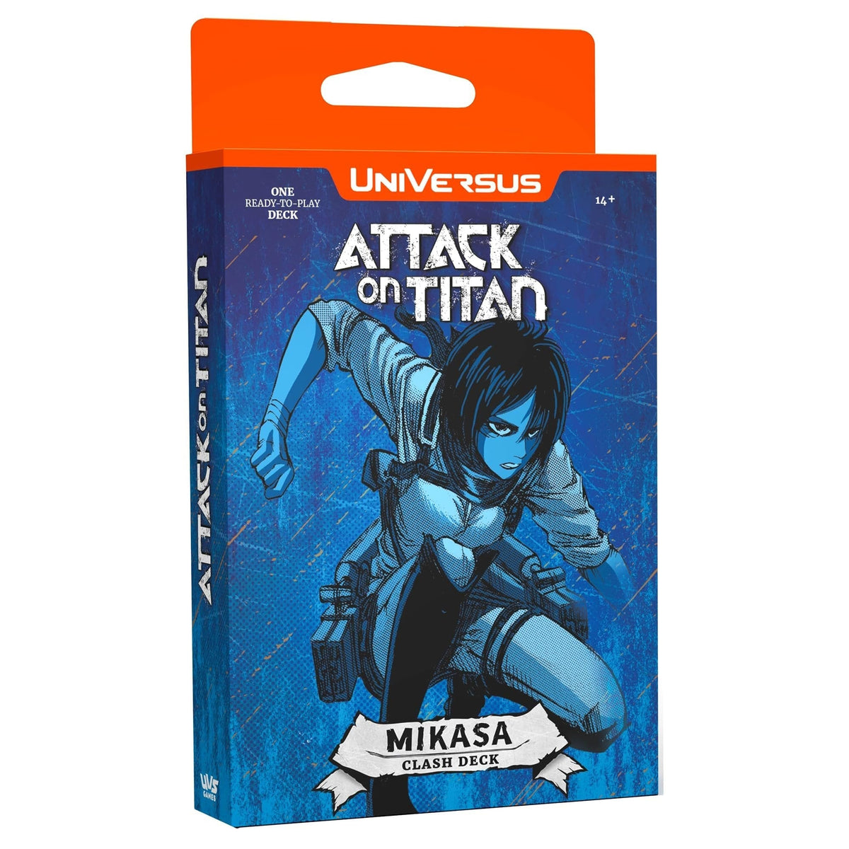 UniVersus Attack on Titan: Battle for Humanity - Clash Deck Mikasa - Ready to Play Character Deck, Deck-Building Collectible Card Game, AOT Licensed