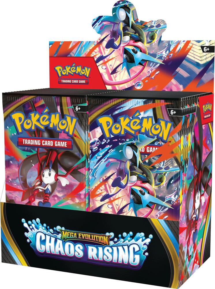 Pokemon TCG Chaos Rising Booster Box ME04 – Chaos Rising Expansion Set, Trading Card Game Booster Packs