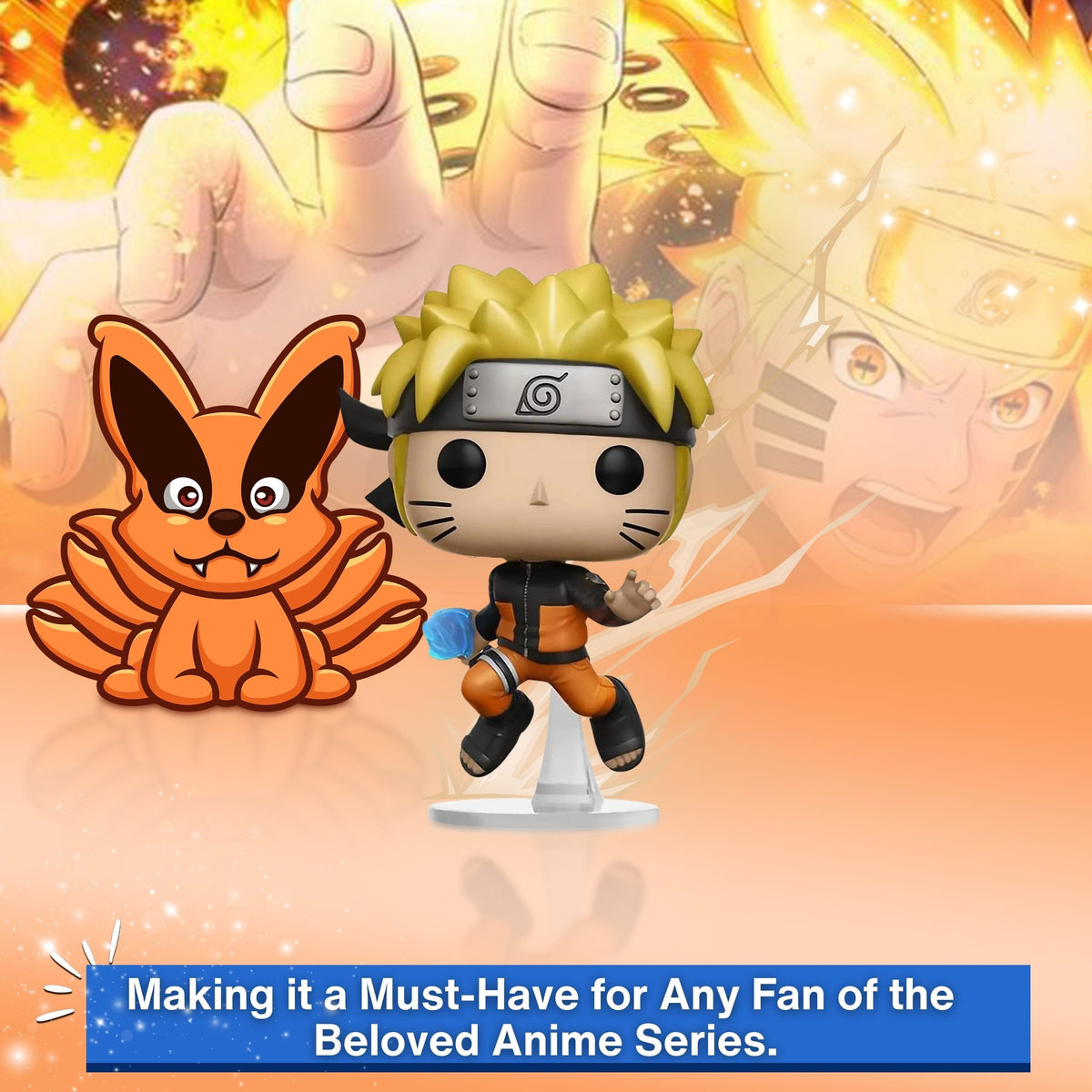 Naruto with Rasengan Funko Pop! Animation: Shonen Jump Naruto Shippuden - Approx. 3 3/4" Collectible Vinyl Figure #181 with Display Box Protector Case