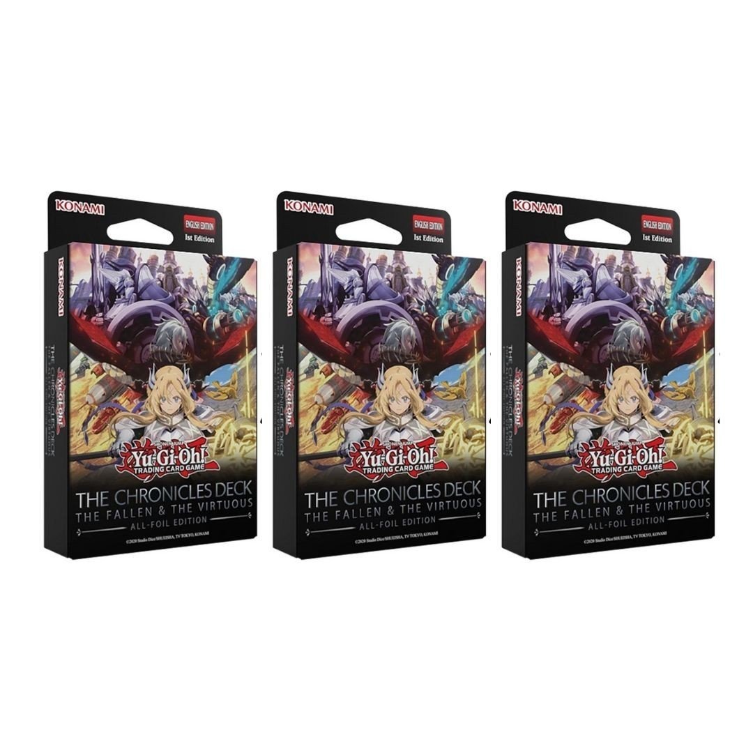 Yu-Gi-Oh! TCG The Chronicles Deck 3-Pack - The Fallen & The Virtuous All-Foil Edition