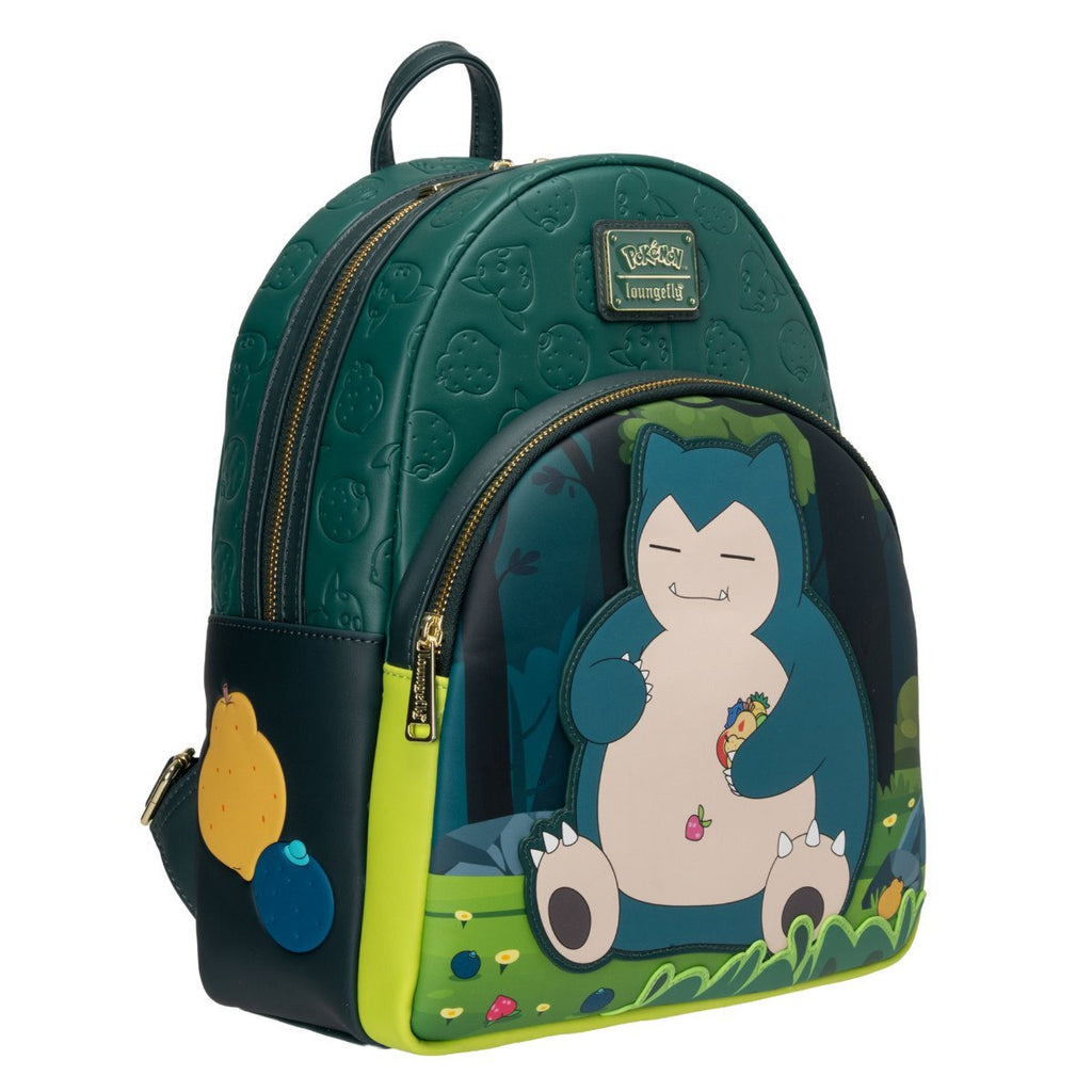Pokemon Snorlax Midsize Backpack Entertainment Earth Exclusive by Loungefly, Faux Leather Backpack with Adjustable Straps, Limited Edition Pokemon