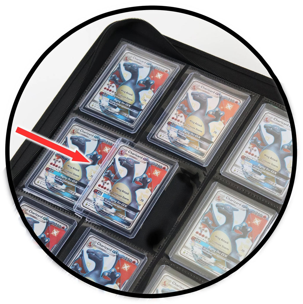 TopDeck Top Loader Binder for 216 Cards, 9 Pocket Side Loading Trading Card Album