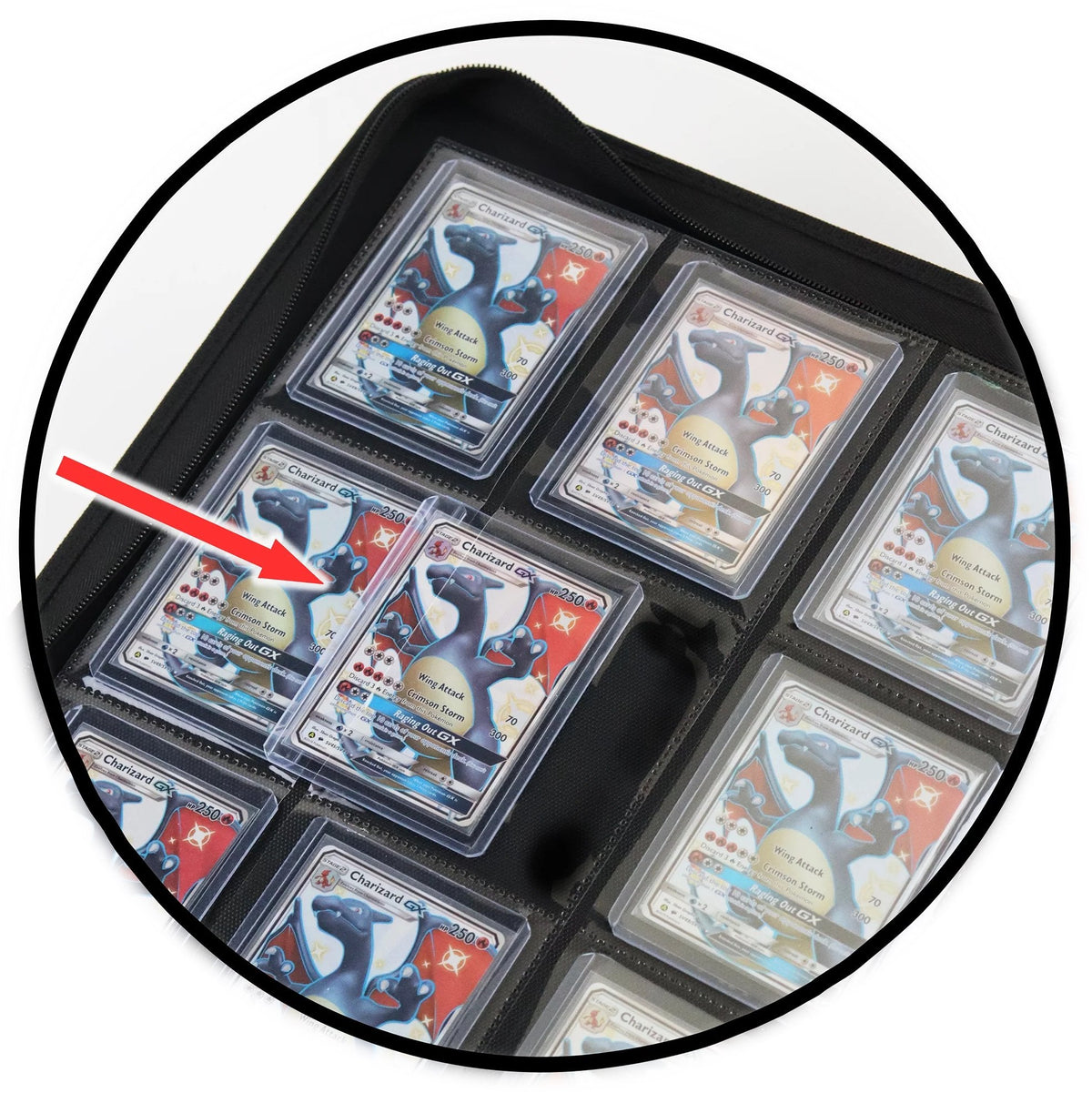 TopDeck Top Loader Binder for 216 Cards, 9 Pocket Side Loading Trading Card Album