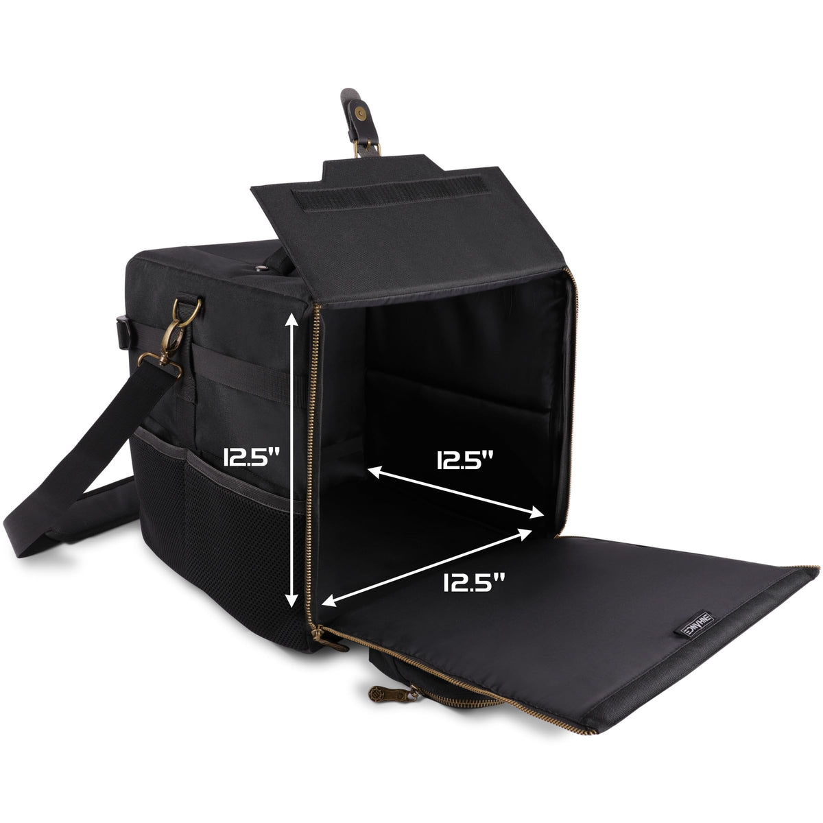 ENHANCE Board Game Shoulder Bag - Reinforced Board Game Storage with Padded Shoulder Strap and Accessories Pockets for Dice, Cards, More - Carrier